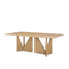 Mercana Tarro 84" Rectangular Light Brown Wood w/ Geometrical Base Dining Table