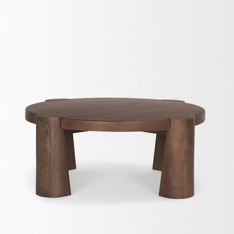 Mercana Tammar Round Wood w/ Tapered Legs Coffee Table