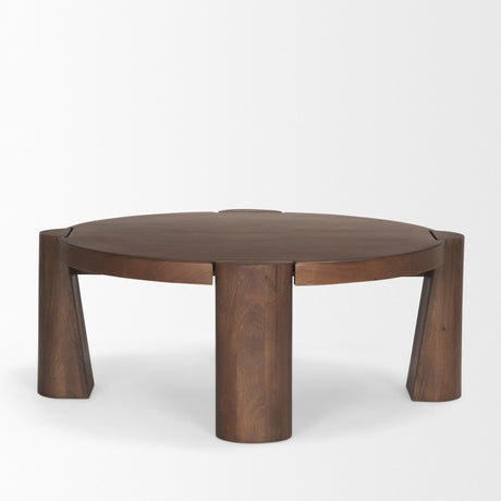 Mercana Tammar Round Wood w/ Tapered Legs Coffee Table