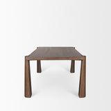Mercana Tammar Rectangular Brown Wood w/ Tapered Legs Dining Table