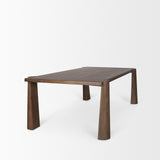 Mercana Tammar Rectangular Brown Wood w/ Tapered Legs Dining Table