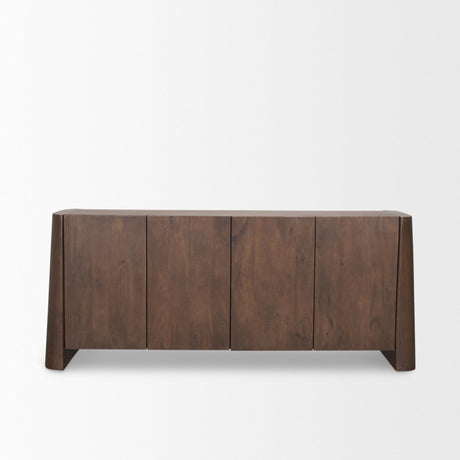 Mercana Tammar Brown Wood 4-Door Sideboard