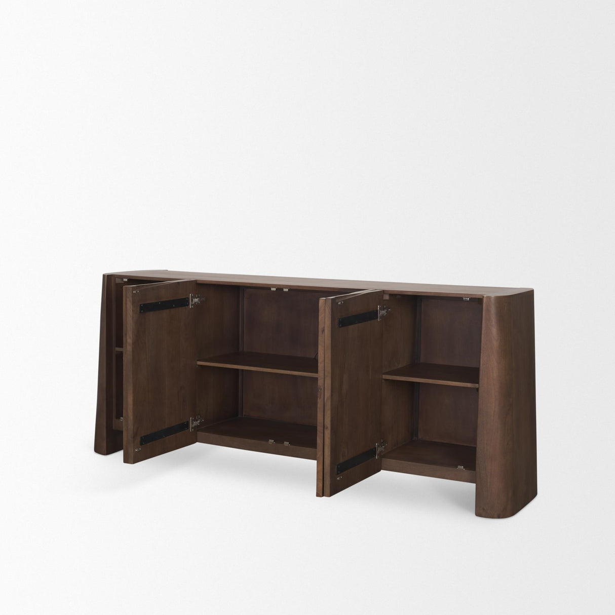 Mercana Tammar Brown Wood 4-Door Sideboard