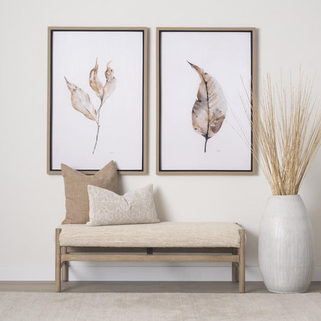 Mercana Tadi Rectangular Dark Brown Wood w/ Rug Seat Bench