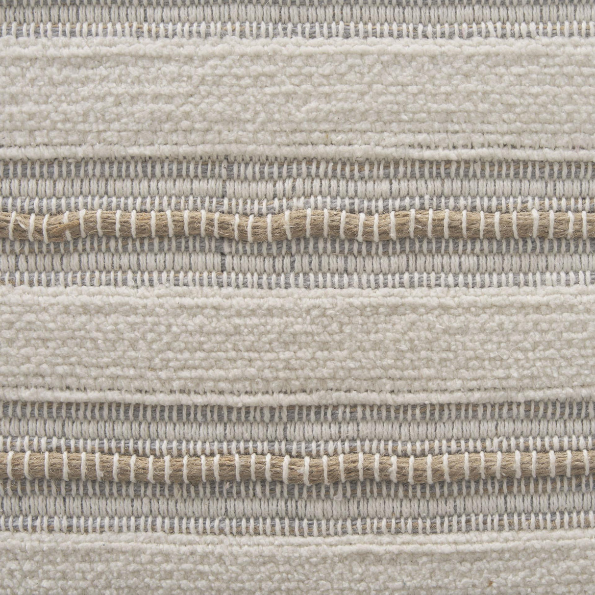 Mercana Taimo White Washed Light Brown Wood w/ Striped Fabric Seat Bench