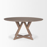 Mercana Jennings 60" Light Brown Wood Dining Table