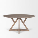 Mercana Jennings 60" Light Brown Wood Dining Table
