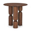 Mercana Sonel Pedestal Medium Dark Brown Acacia Wood Foyer Table