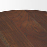 Mercana Sonel Pedestal Medium Dark Brown Acacia Wood Foyer Table