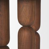 Mercana Sonel Pedestal Medium Dark Brown Acacia Wood Foyer Table