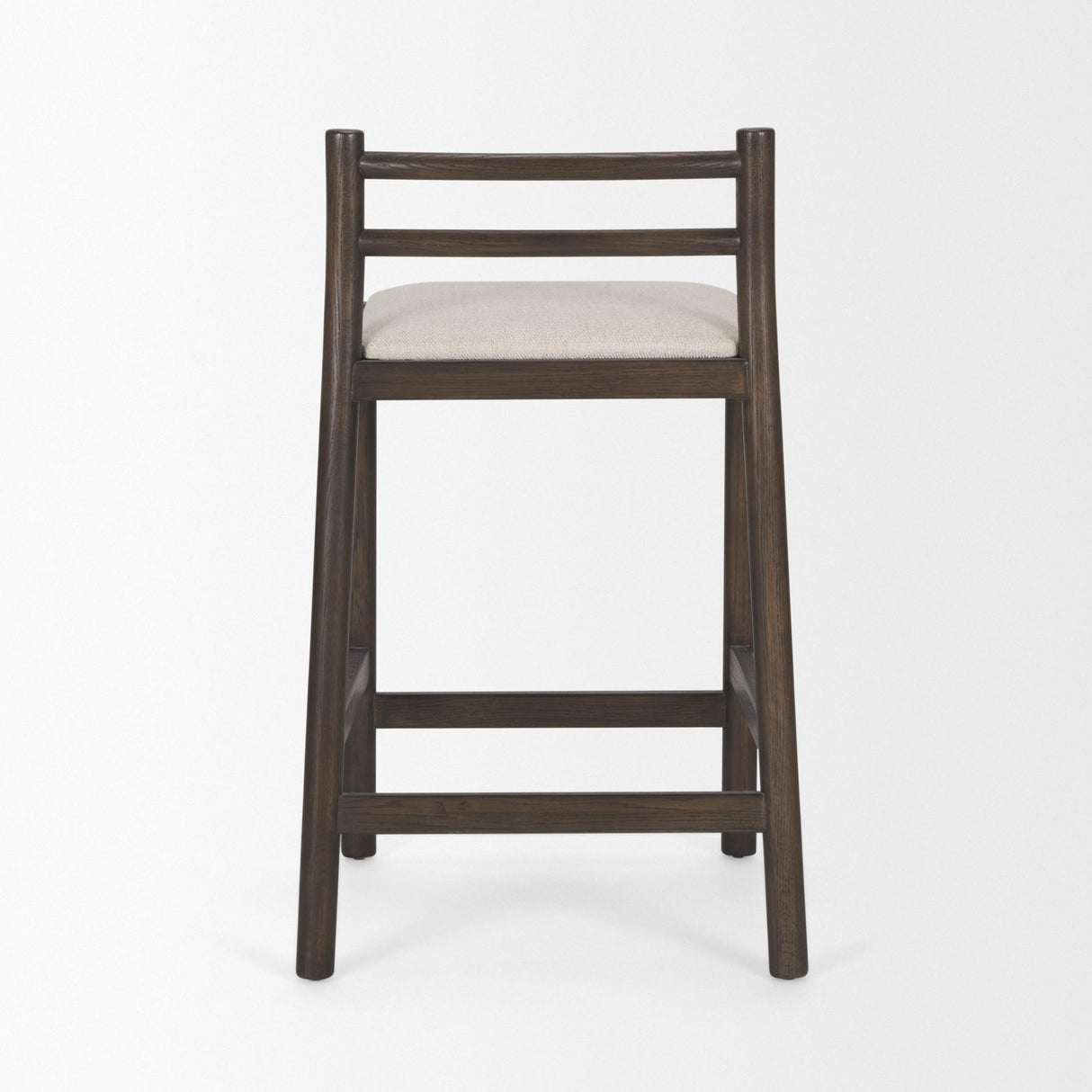 Mercana Sam Dark Brown Wood w/ Cream Fabric Counter Stool