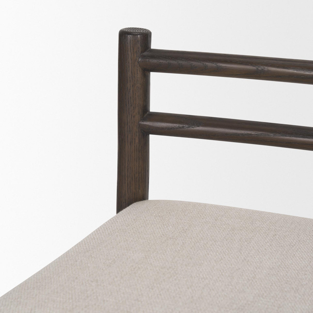 Mercana Sam Dark Brown Wood w/ Cream Fabric Counter Stool