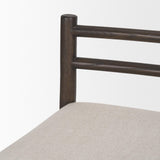 Mercana Sam Dark Brown Wood w/ Cream Fabric Counter Stool