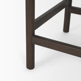 Mercana Sam Dark Brown Wood w/ Cream Fabric Counter Stool