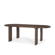 Mercana Sohan Dark Elm Wood Oval Dining Table
