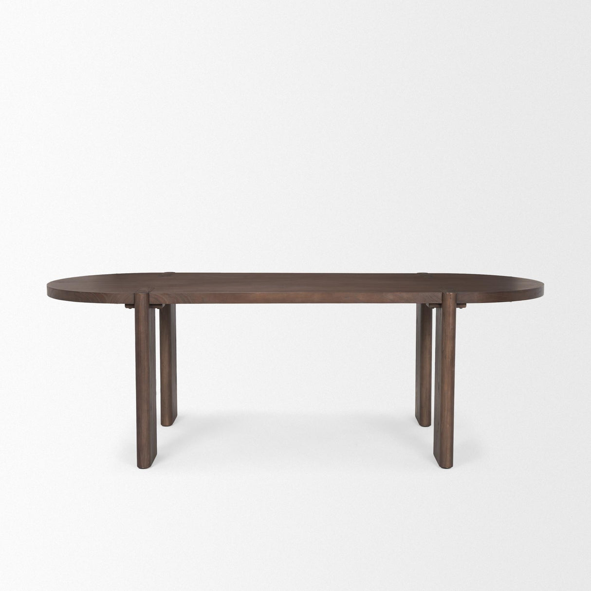 Mercana Sohan Dark Elm Wood Oval Dining Table
