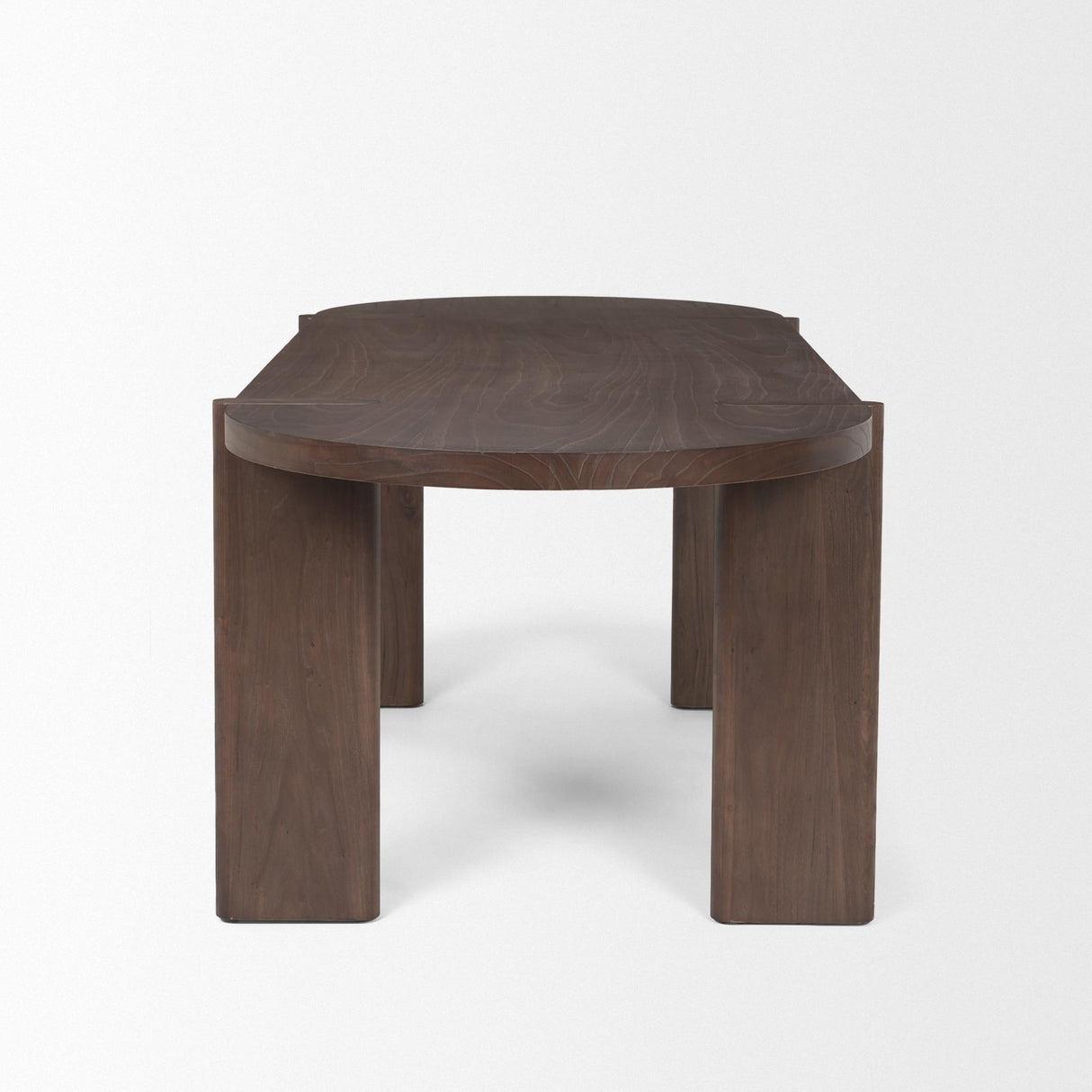 Mercana Sohan Dark Elm Wood Oval Dining Table