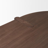 Mercana Sohan Dark Elm Wood Oval Dining Table