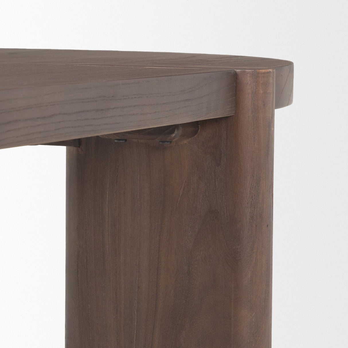 Mercana Sohan Dark Elm Wood Oval Dining Table