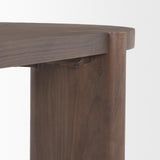 Mercana Sohan Dark Elm Wood Oval Dining Table