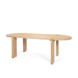 Mercana Sohan Light Brown Wood Oval Dining Table