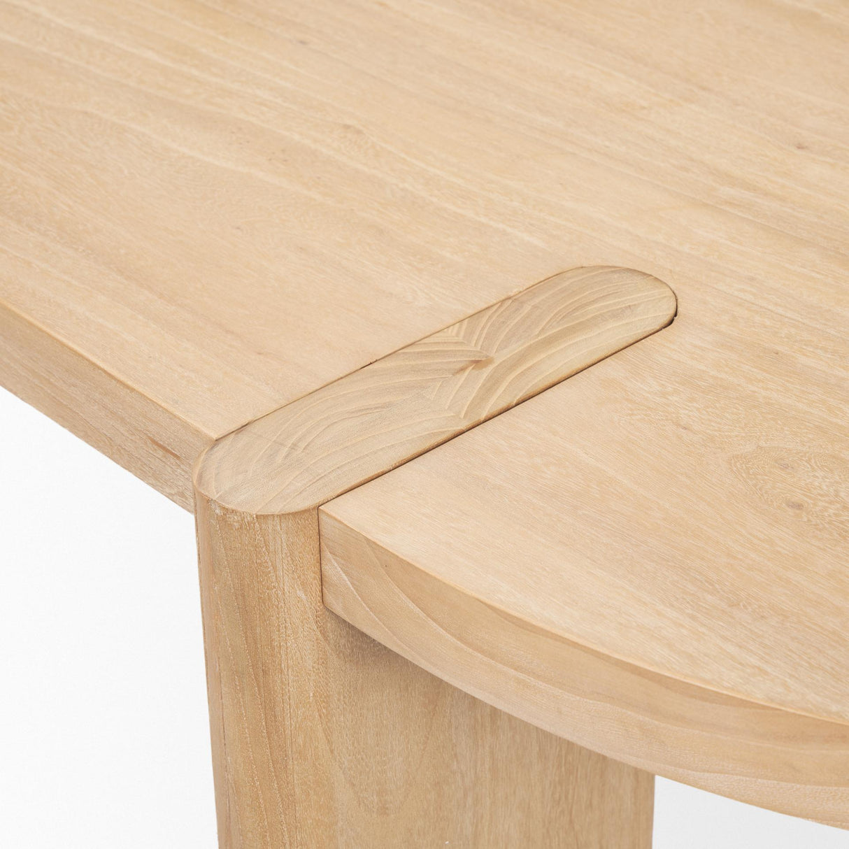 Mercana Sohan Light Brown Wood Oval Dining Table