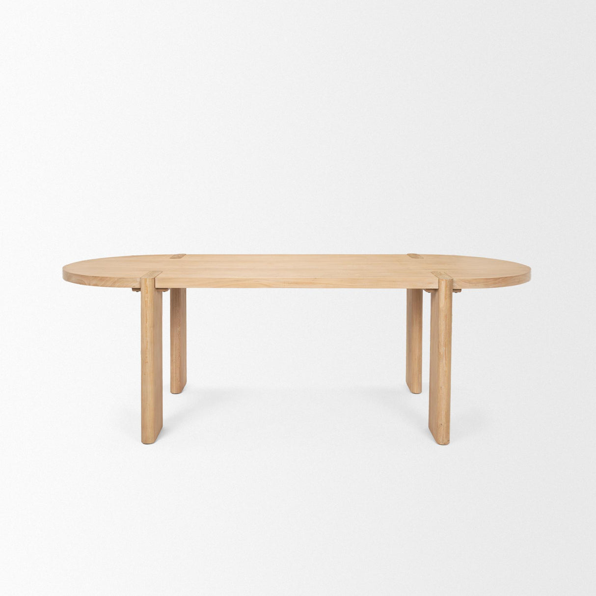 Mercana Sohan Light Brown Wood Oval Dining Table