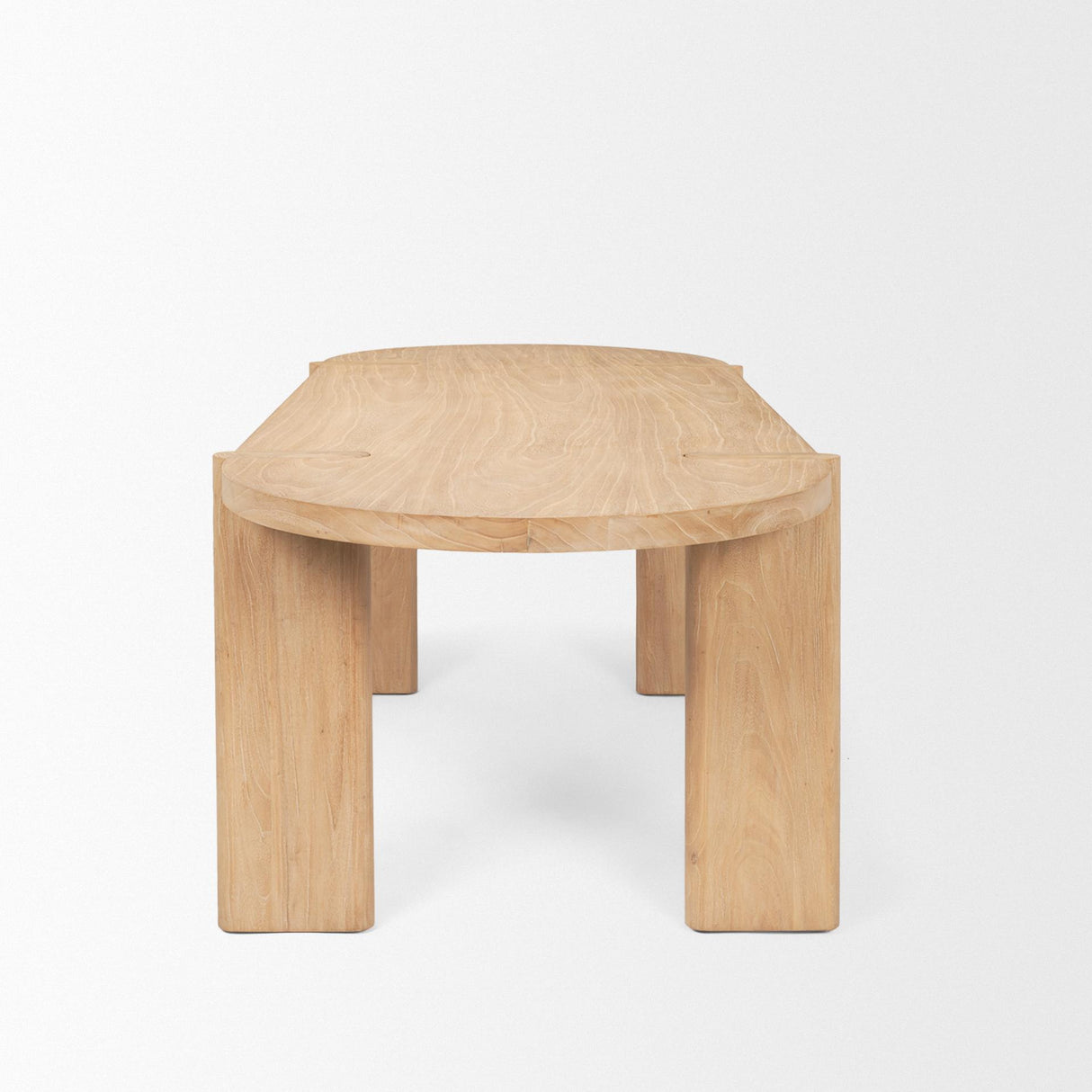 Mercana Sohan Light Brown Wood Oval Dining Table
