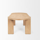 Mercana Sohan Light Brown Wood Oval Dining Table
