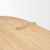 Mercana Sohan Light Brown Wood Oval Dining Table