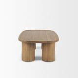 Mercana Tavi Rectangular Natural Brown w/ Column Legs Coffee Table