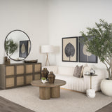 Mercana Tavi Medium Brown Round Coffee Table