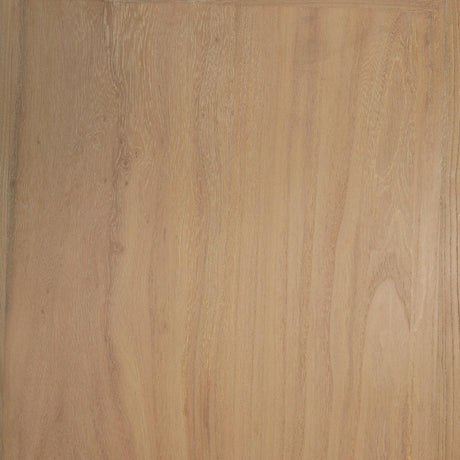 Mercana Callum Light Brown Elm Wood w/ Glass Doors Arched Curio Cabinet