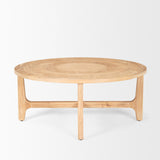 Mercana Taylin Light Brown Wood Round Coffee Table