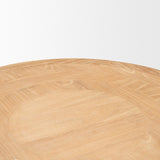 Mercana Taylin Light Brown Wood Round Coffee Table