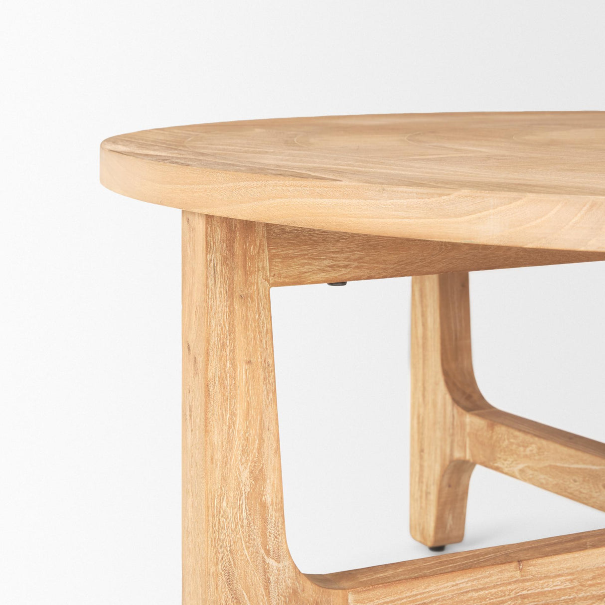 Mercana Taylin Light Brown Wood Round Coffee Table