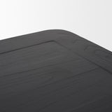 Mercana Teva Black Wood Rectangular 92" Dining Table