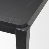Mercana Teva Black Wood Rectangular 92" Dining Table