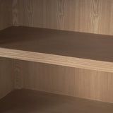 Mercana Teva Two Toned Dark w/Light Wood Arched Curio Cabinet