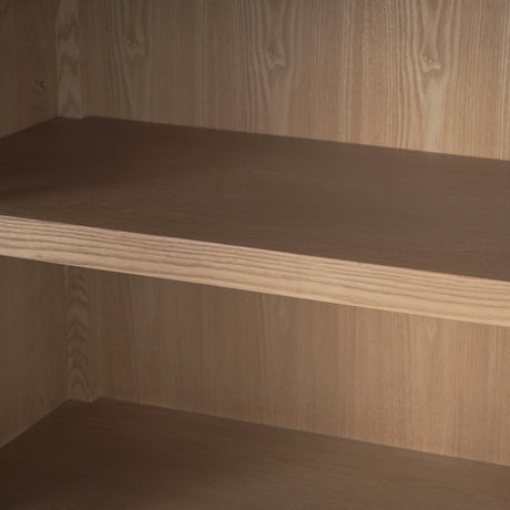 Mercana Teva Two Toned Dark w/Light Wood Arched Curio Cabinet