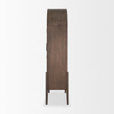 Mercana Teva Two Toned Dark w/Light Wood Arched Curio Cabinet