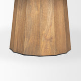 Mercana Swanson 60" Light Brown Wood Round Pedestal Dining Table