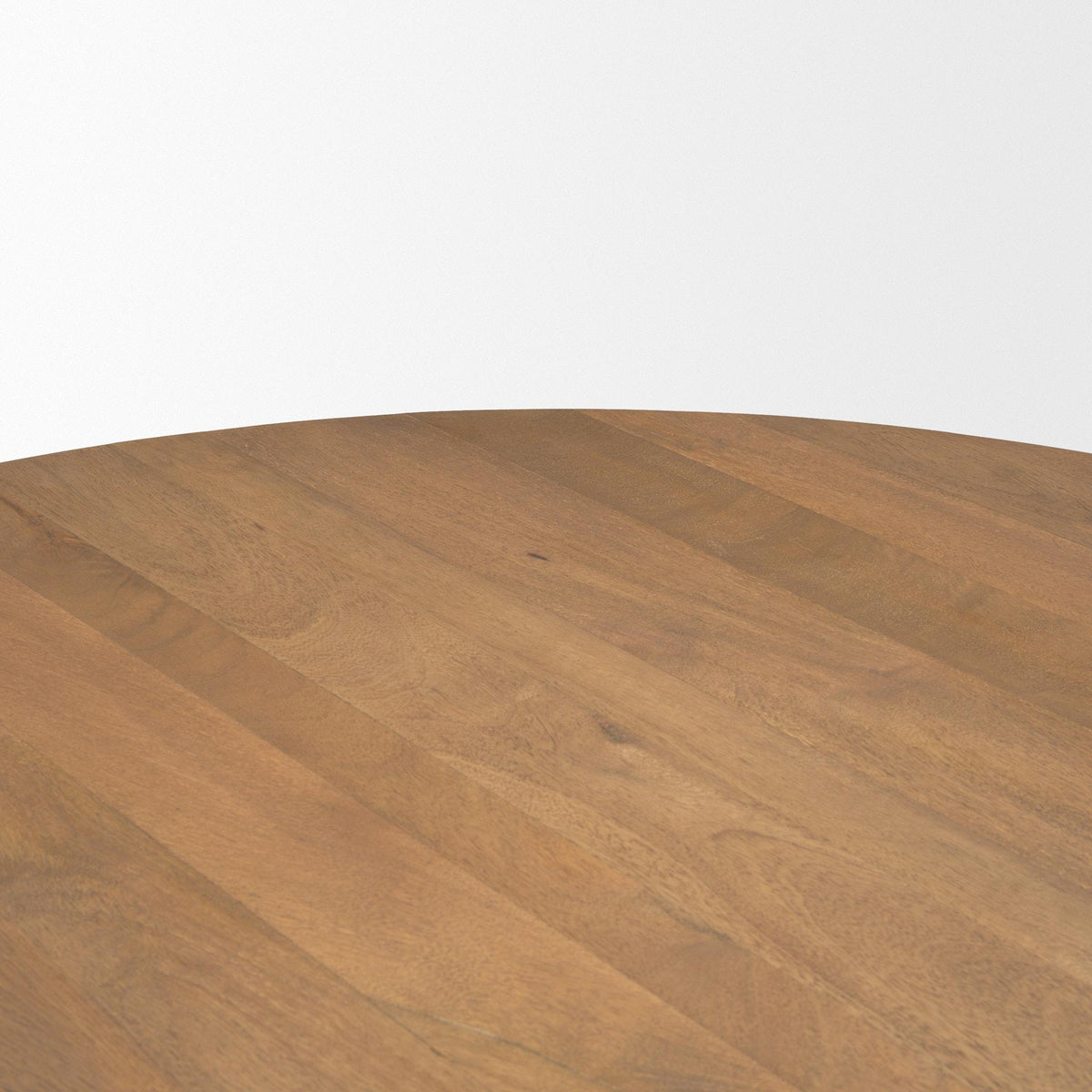 Mercana Swanson 60" Light Brown Wood Round Pedestal Dining Table