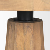 Mercana Swanson 60" Light Brown Wood Round Pedestal Dining Table