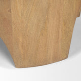 Mercana Shima Oval Light Brown Wood w/ Arched Legs Coffee Table