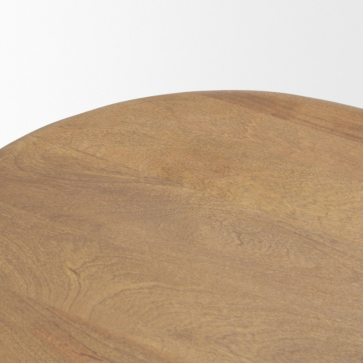 Mercana Shima Oval Light Brown Wood w/ Arched Legs Coffee Table
