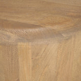 Mercana Shima Oval Light Brown Wood w/ Arched Legs Coffee Table