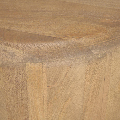 Mercana Shima Oval Light Brown Wood w/ Arched Legs Coffee Table