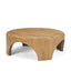 Mercana Shima Round Light Brown Wood W/Arched Legs Coffee Table