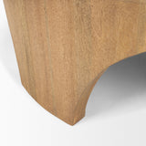 Mercana Shima Round Light Brown Wood W/Arched Legs Coffee Table